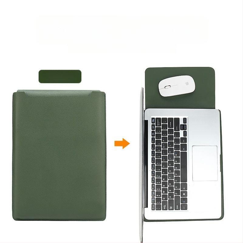 Protecție pentru laptop cu exterior PVC și căptușeală din piele sintetică; impermeabilă, rezistentă la uzură, rezistentă la cutremure; personalizare logo disponibil.