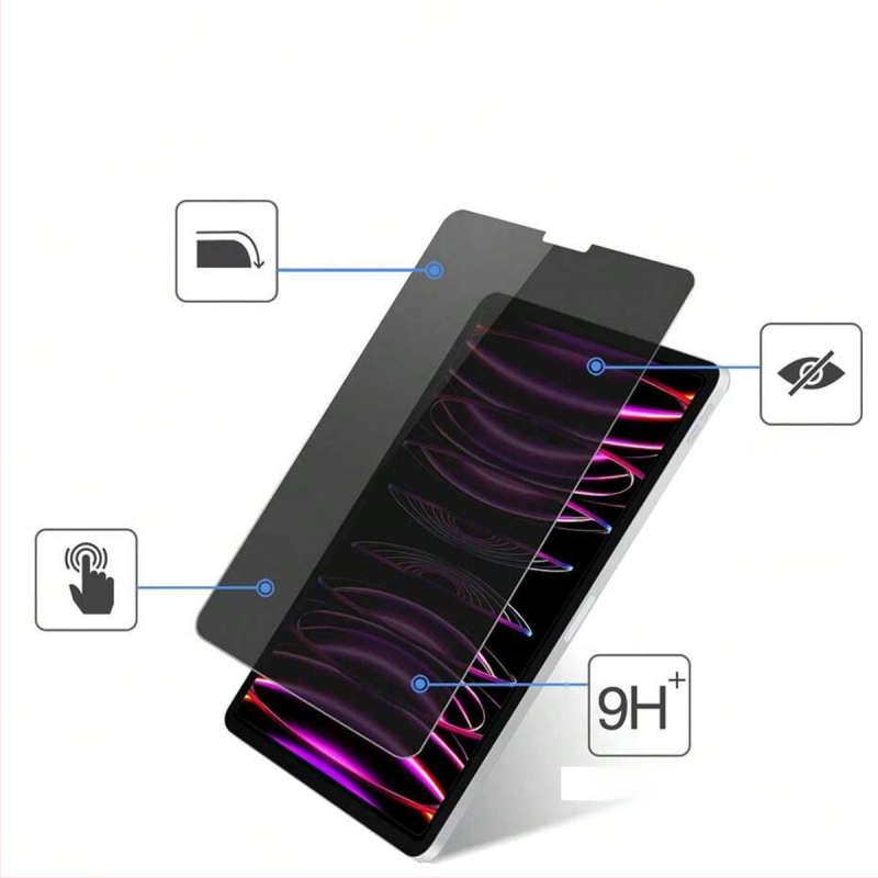 Екран за поверителност за iPad Pro 11-инч и други модели – закалено стъкло, фронтална защита, 360° поверителност, HD устойчиво на надраскване
