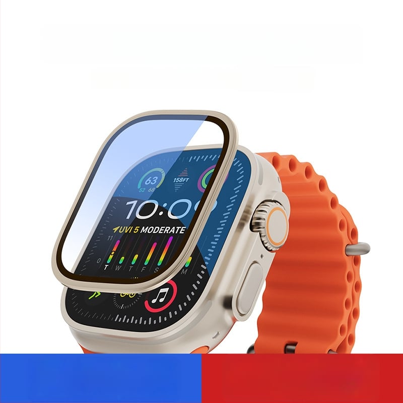 Apple Watch ekrāna aizsargs – rāmja aizsardzība, pret skrāpējumiem, izturīgs pret nodilumu