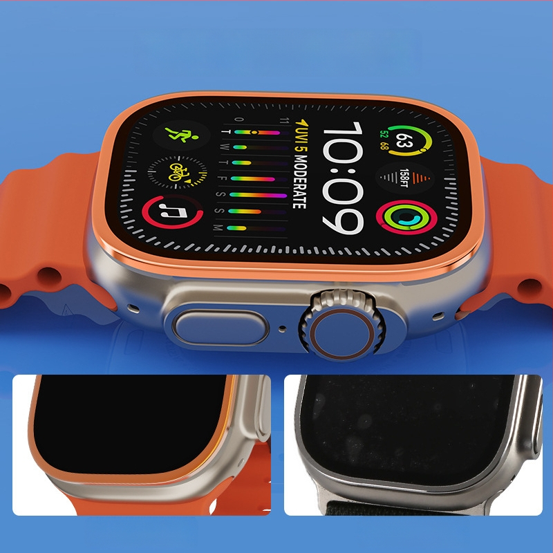 Apple Watch ekrāna aizsargs – rāmja aizsardzība, pret skrāpējumiem, izturīgs pret nodilumu