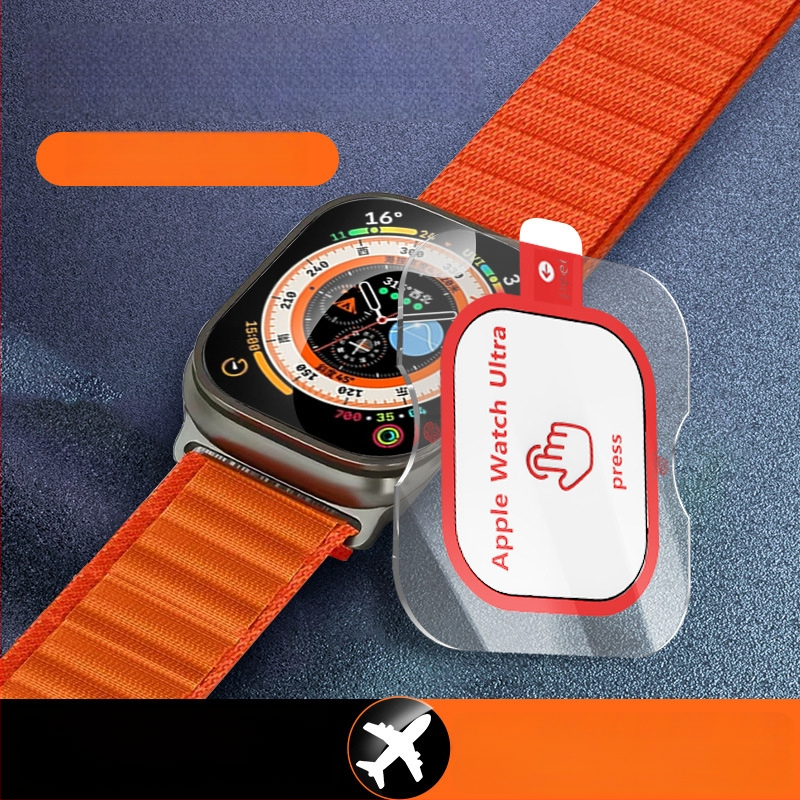 YOT temperēta stikla ekrāna aizsargs Apple Watch Ultra 2 — ātra uzstādīšana bez putekļiem