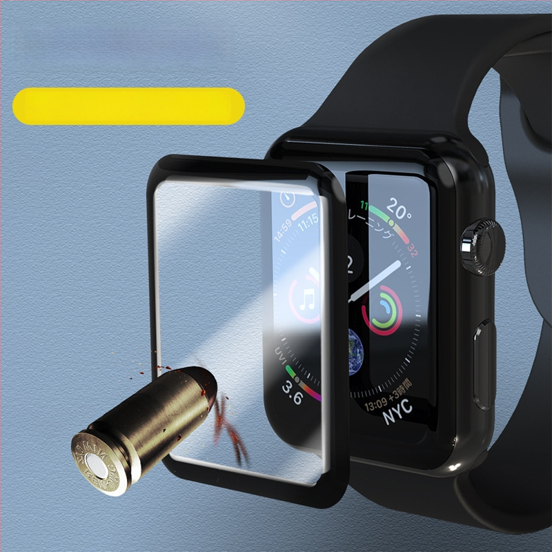 PMMA pilnekrāna aizsargplēve Apple Watch Series 7 – karsti izliekts PMMA