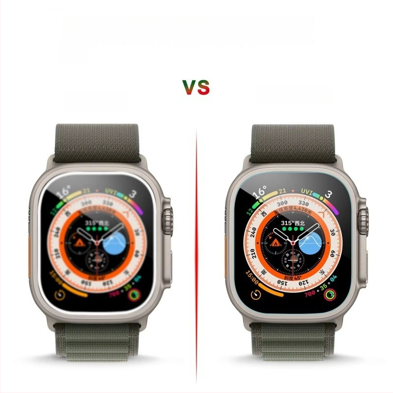 Apple Watch Ultra 2 49mm képernyővédő – edzett üveg, előoldali fólia, teljes képernyő, magas felbontás, anti-ujjlenyomat