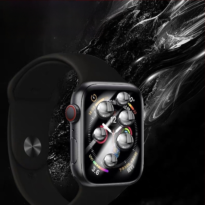 Apple Watch rūdīta stikla ekrāna aizsargs ar izliektu dizainu un pilnu līmēšanas slāni S11