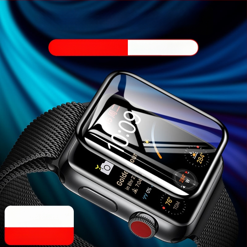 Apple Watch PMMA 3D pilnīgs displeja aizsargs — sprādzienizturīgs un skrāpējumu izturīgs (Zīmols: Sincerity)