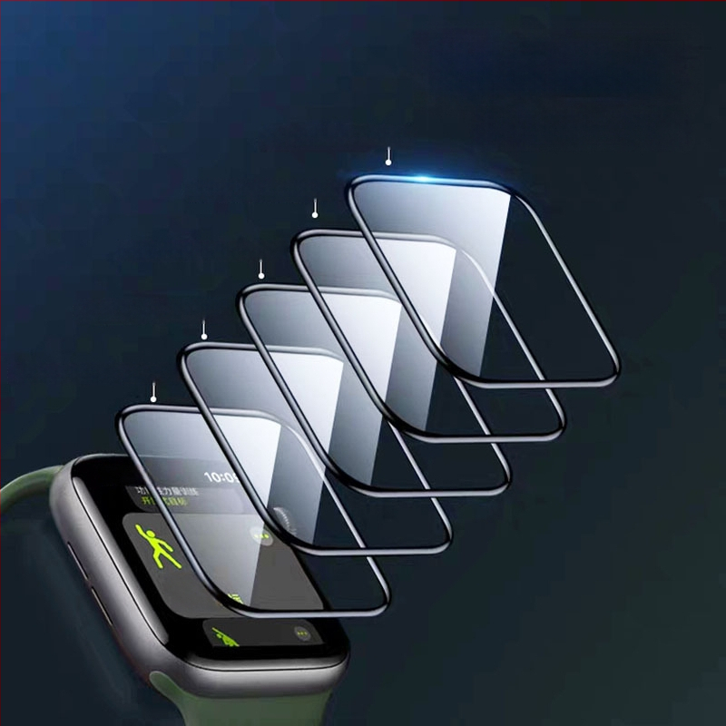 Apple Watch PMMA 3D pilnīgs displeja aizsargs — sprādzienizturīgs un skrāpējumu izturīgs (Zīmols: Sincerity)