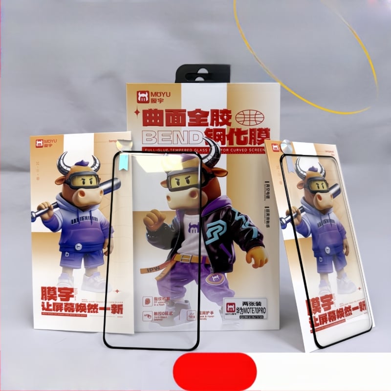 Membrane edzett üveg képernyővédő Huawei okostelefonokra — előlap, teljes ragasztás, 3D hőhajlítás, HD élesség