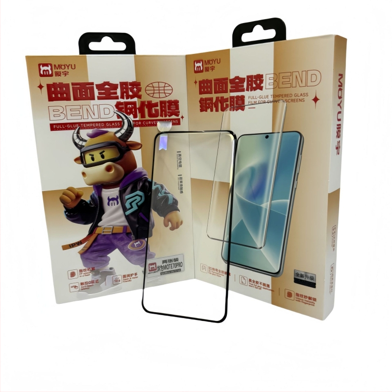 Membrane edzett üveg képernyővédő Huawei okostelefonokra — előlap, teljes ragasztás, 3D hőhajlítás, HD élesség