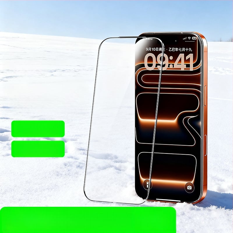 iPhone 17 Pro Max előlapvédő edzett üvegből – anti-reflexiós bevonat, teljes képernyő, anti-ujjlenyomat, anti-kékfény