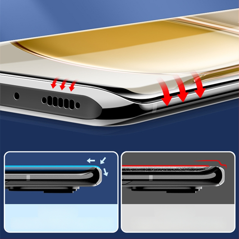 Huawei P50/P50 Pro/P30 Pro edzett üveg kijelzővédő, ívelt, Anti-Spy, Anti-kék fény, HD