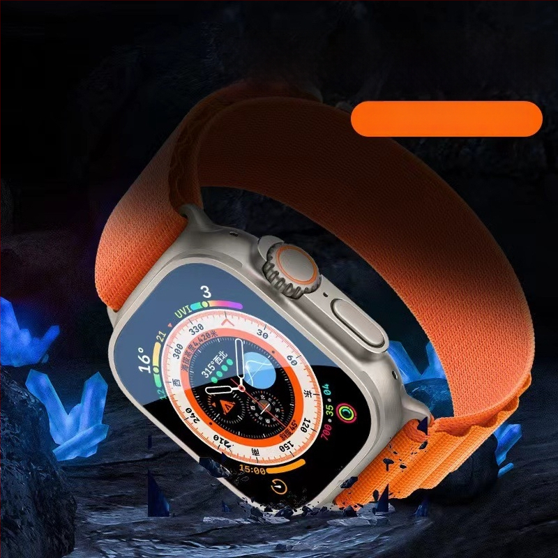 Apple Watch Ultra temperatētā stikla ekrāna aizsargs ar titāna sakausējuma rāmi