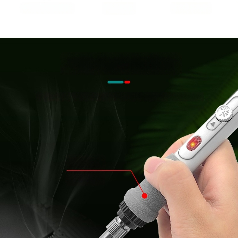 100W lituoklis su įjungikliu, 220V, pramoninės kokybės, pastovia temperatūra, komplektas