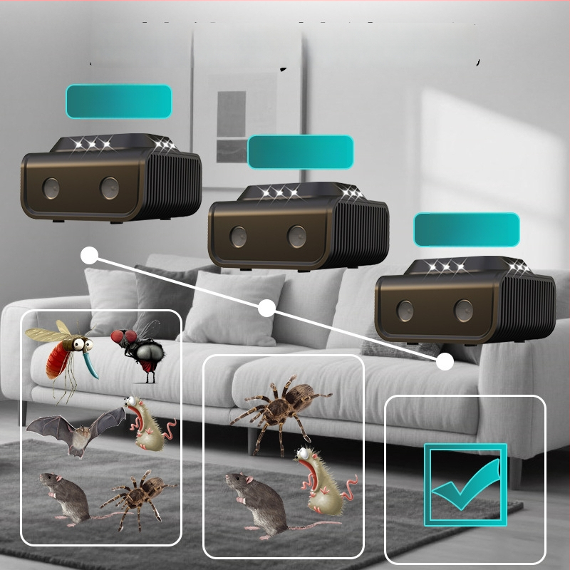 Ултразвуков репелент за гризачи и комари, модел B02, 220V, 20–65 kHz, 15W