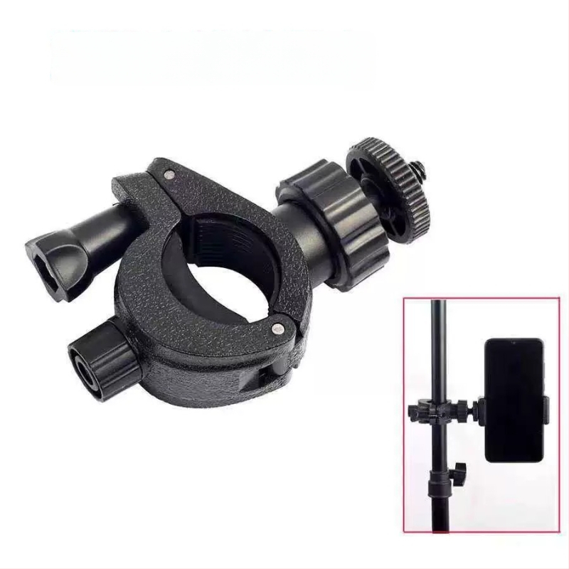 CUELY Kiterjesztett slot-klipsz – univerzális kettős/multi-pozíciós klipsz élő közvetítéshez és selfie-hez telefonos állványon; ABS, maximális teher 2–5 kg, tömeg 140 g