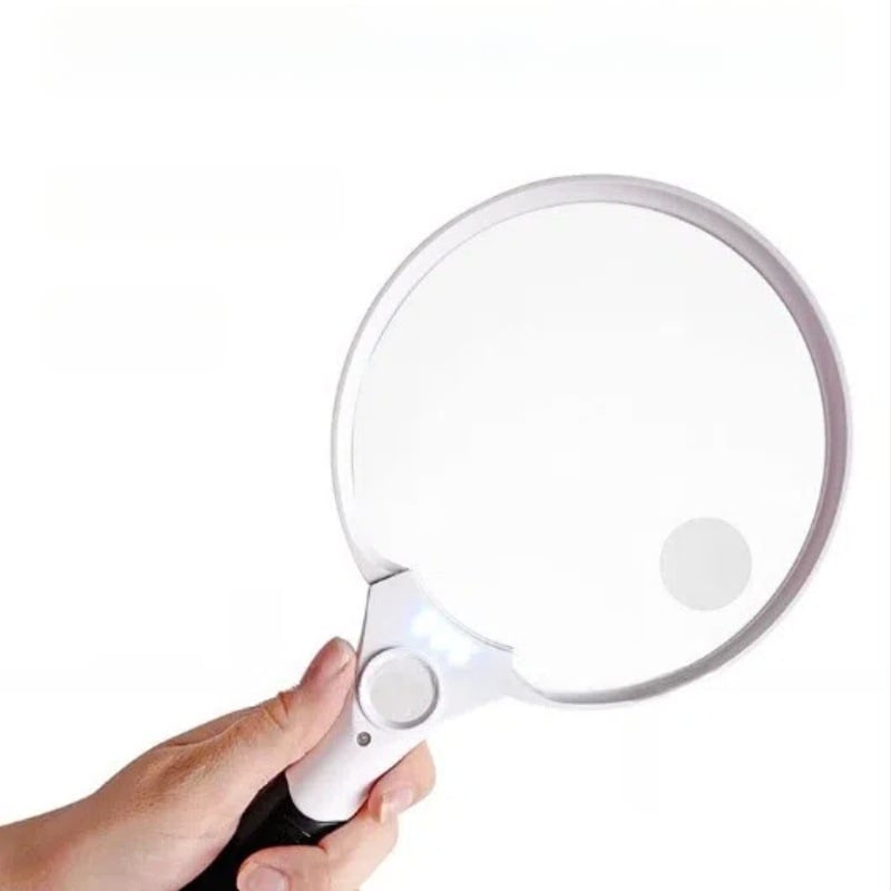 Ance ръчна лупа с 3 LED светлини, увеличение 2x/4x/25x, многофункционална за четене и преглед