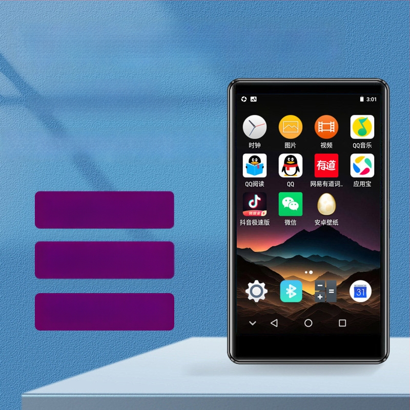 MP4 player με Wi‑Fi και οθόνη αφής 4,0 ιντσών, Bluetooth; οθόνη 480×800; υποστηρίζει MP3/WMA/WAV/OGG/FLAC ήχο και AVI/FLV βίντεο; μπαταρία 2000mAh, USB 2.0, TF κάρτα; OEM παραμετροποίηση διαθέσιμη, 1-ετής εγγύηση