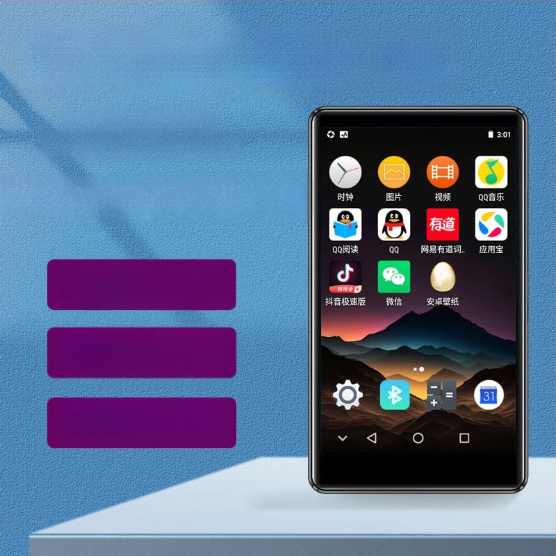 MP4 player με Wi‑Fi και οθόνη αφής 4,0 ιντσών, Bluetooth; οθόνη 480×800; υποστηρίζει MP3/WMA/WAV/OGG/FLAC ήχο και AVI/FLV βίντεο; μπαταρία 2000mAh, USB 2.0, TF κάρτα; OEM παραμετροποίηση διαθέσιμη, 1-ετής εγγύηση