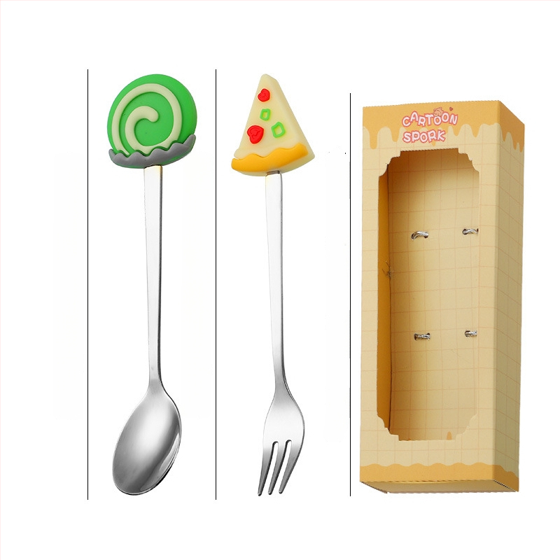 Set tacâmuri din oțel inoxidabil pentru copii – stil drăguț, model cartoon, lustruire oglindă