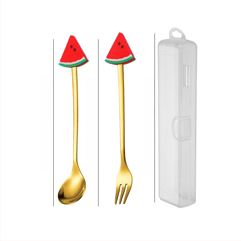 Set tacâmuri din oțel inoxidabil pentru copii – stil drăguț, model cartoon, lustruire oglindă