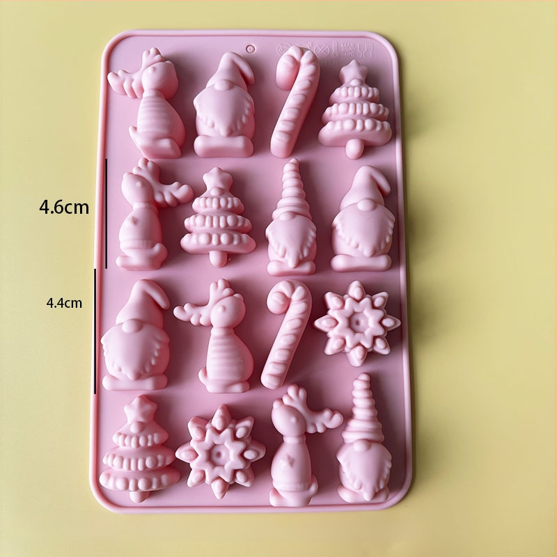 Formă din silicon pentru Moș Crăciun și Brad – Multifuncțională pentru cofetărie, mousse de ciocolată, lumânare, ipsos și săpun