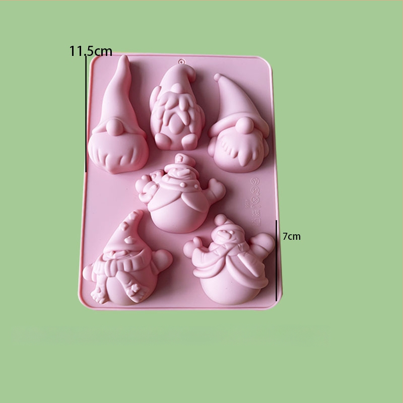 Formă din silicon pentru Moș Crăciun și Brad – Multifuncțională pentru cofetărie, mousse de ciocolată, lumânare, ipsos și săpun