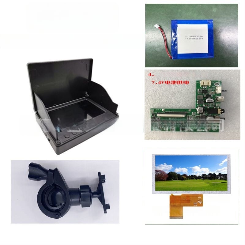 Makšķerēšanas vizuālais monitors – TFT LCD, 800x480 RGB, video ievade, PAL/NTSC, LANCEVON