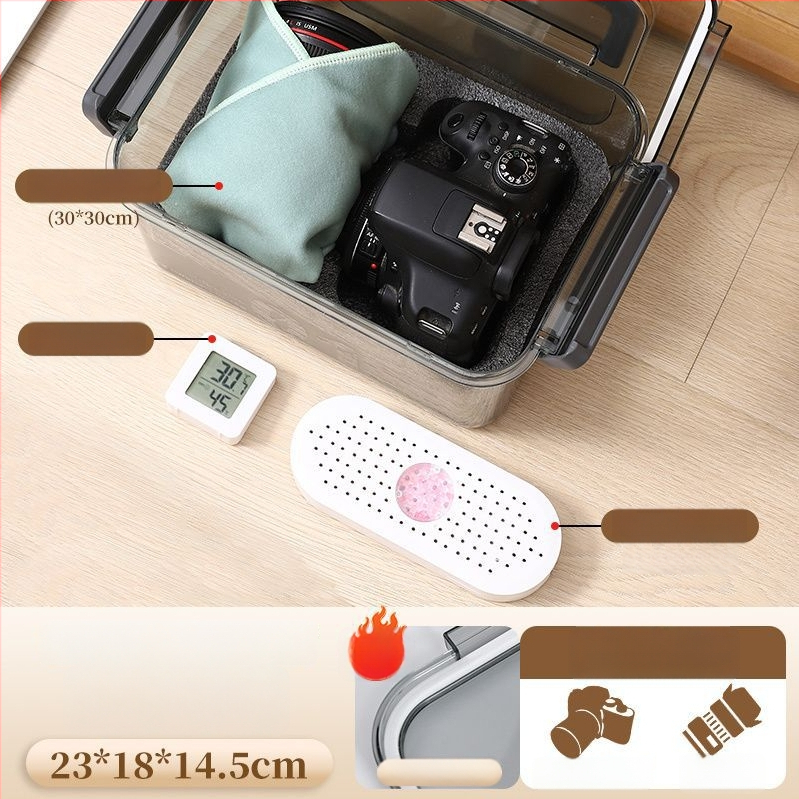 Kamera nedvességvédő doboz SLR digitális felszereléshez – szárítás, penészmentes, zárt tárolás objektívek és felszerelések számára