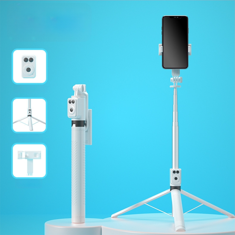 BT12 Bluetooth selfie bot és állvány LED világítással, távirányítóval