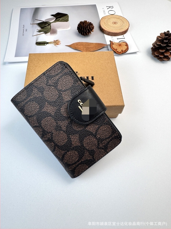 Portofel feminin din PVC, model cu dungi, cu mai multe compartimente pentru carduri, buzunar pentru monede și suport pentru ID