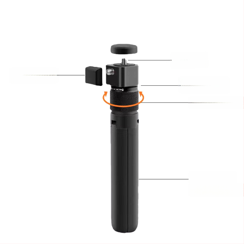 Bullet Time selfie stick fogó forgó felvétellel, 5 részű alumínium ötvözet, teherbírás 2–5 kg