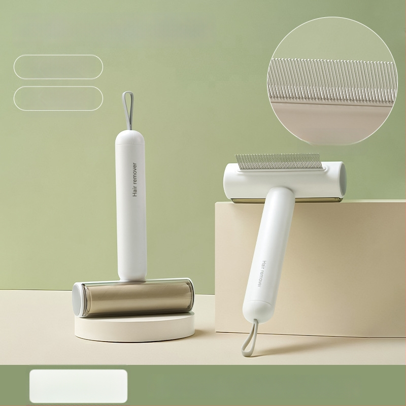 Volpet/Wopet Îndepărtător de păr pentru animale de companie pentru pisici cu blană lungă — ABS, oțel inoxidabil, cauciuc, cap pătrat