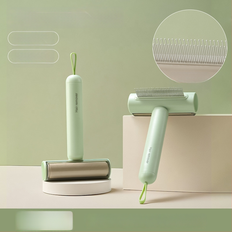 Volpet/Wopet Îndepărtător de păr pentru animale de companie pentru pisici cu blană lungă — ABS, oțel inoxidabil, cauciuc, cap pătrat