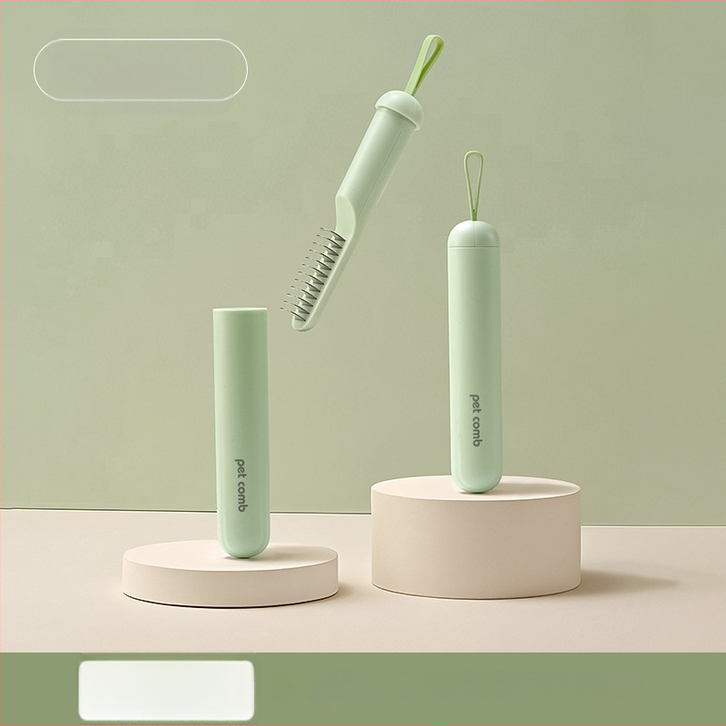 Volpet/Wopet Îndepărtător de păr pentru animale de companie pentru pisici cu blană lungă — ABS, oțel inoxidabil, cauciuc, cap pătrat