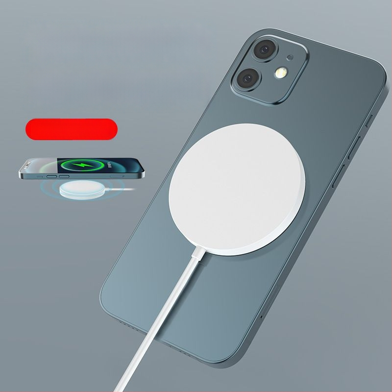 Безжично магнитно зарядно, Qi-съвместимо, магнитно захващане, изход 1W, преносимо зарядно за телефон