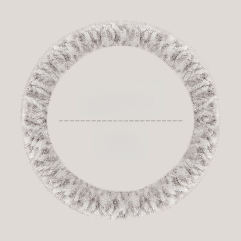 Husă de volan pentru automobil – unisex, model de iarnă, din pluș artificial, antiderapant, stil minimalist (Pluș artificial, Montaj universal, Sezon de iarnă, Mărci auto universale, Stil minimalist)