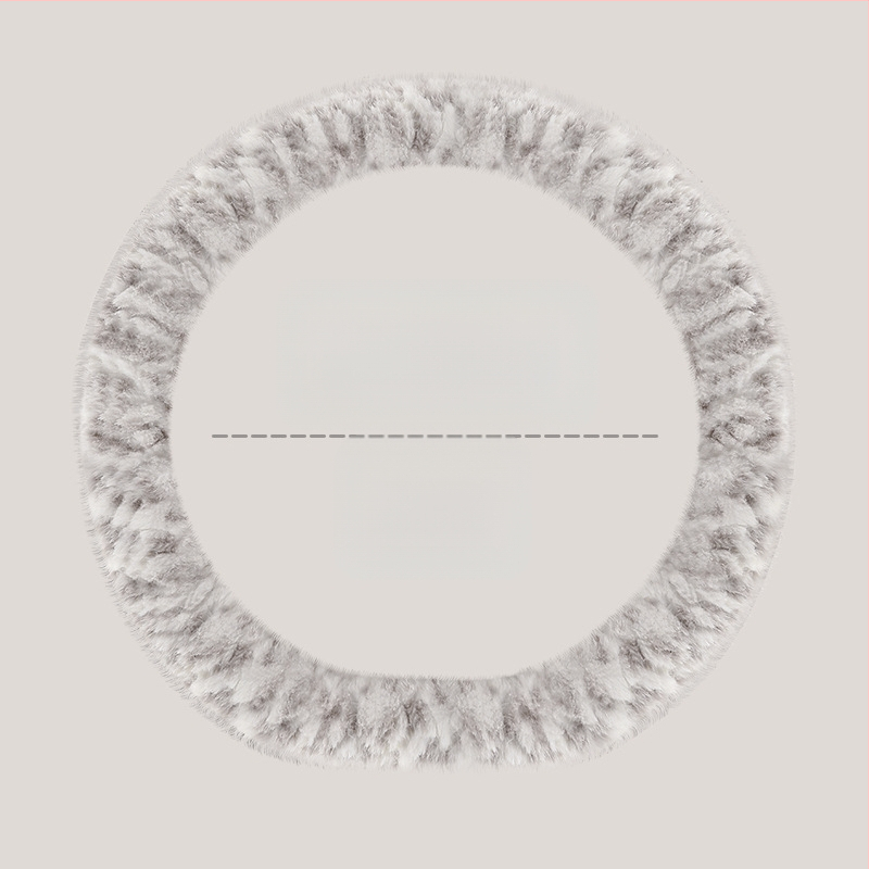 Husă de volan pentru automobil – unisex, model de iarnă, din pluș artificial, antiderapant, stil minimalist (Pluș artificial, Montaj universal, Sezon de iarnă, Mărci auto universale, Stil minimalist)