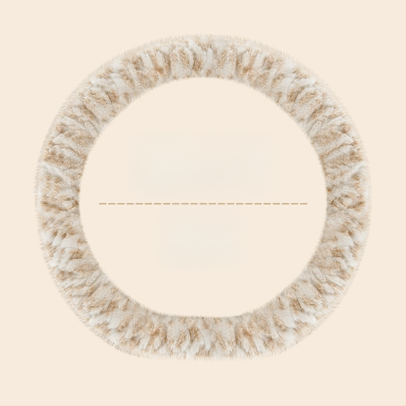 Husă de volan pentru automobil – unisex, model de iarnă, din pluș artificial, antiderapant, stil minimalist (Pluș artificial, Montaj universal, Sezon de iarnă, Mărci auto universale, Stil minimalist)