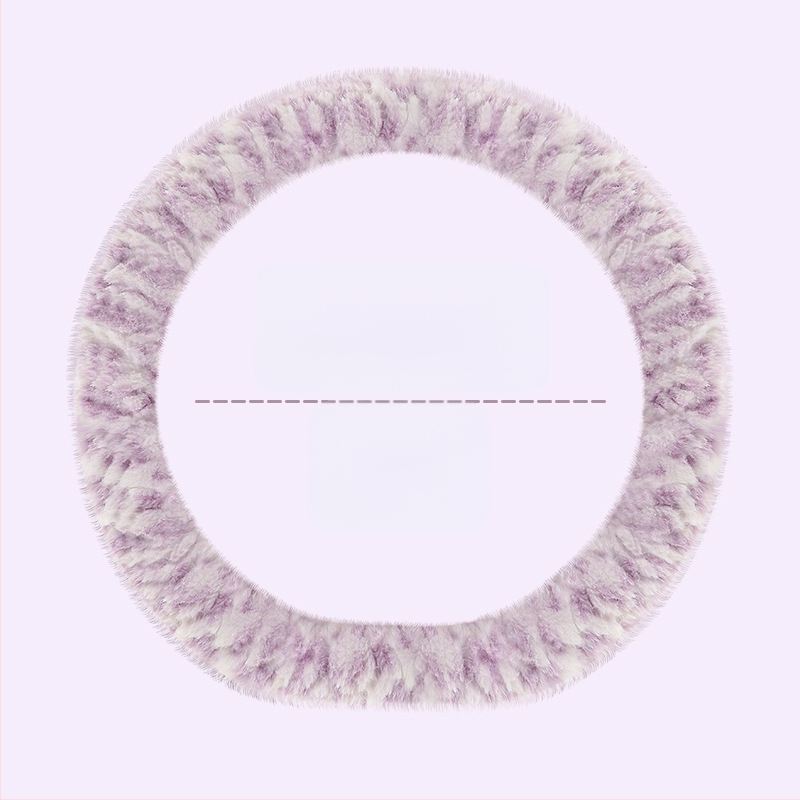 Husă de volan pentru automobil – unisex, model de iarnă, din pluș artificial, antiderapant, stil minimalist (Pluș artificial, Montaj universal, Sezon de iarnă, Mărci auto universale, Stil minimalist)