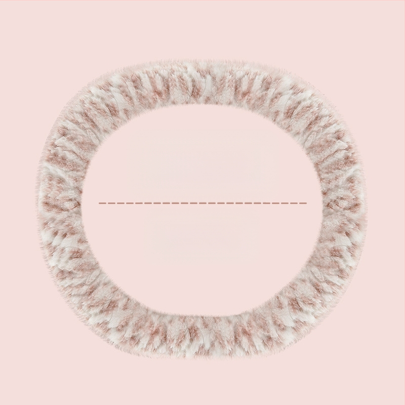 Husă de volan pentru automobil – unisex, model de iarnă, din pluș artificial, antiderapant, stil minimalist (Pluș artificial, Montaj universal, Sezon de iarnă, Mărci auto universale, Stil minimalist)