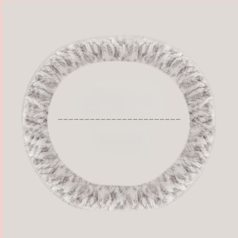 Husă de volan pentru automobil – unisex, model de iarnă, din pluș artificial, antiderapant, stil minimalist (Pluș artificial, Montaj universal, Sezon de iarnă, Mărci auto universale, Stil minimalist)