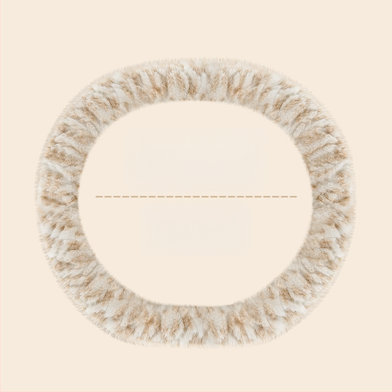 Husă de volan pentru automobil – unisex, model de iarnă, din pluș artificial, antiderapant, stil minimalist (Pluș artificial, Montaj universal, Sezon de iarnă, Mărci auto universale, Stil minimalist)