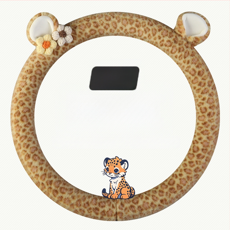 Acoperire volan din pluș - stil original, utilizare iarnă, potrivire universală, material: pluș sintetic