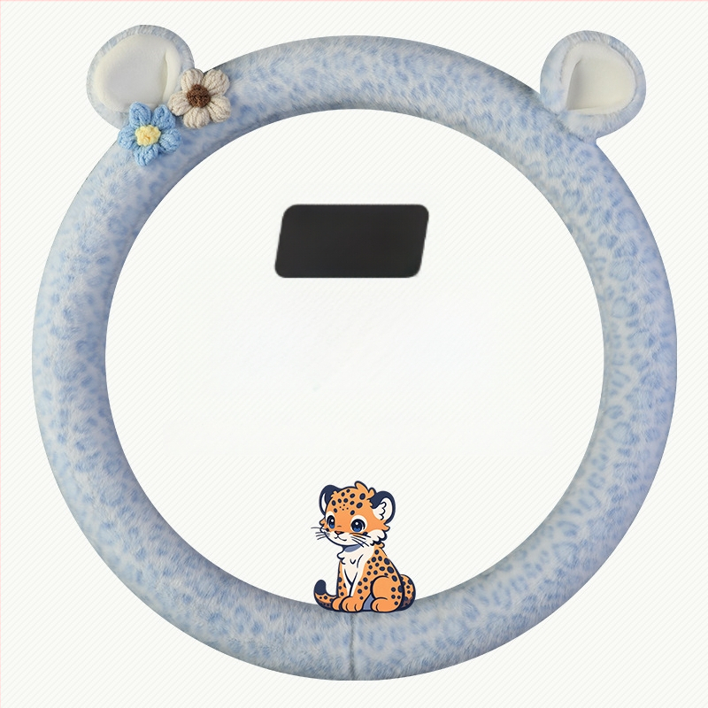 Acoperire volan din pluș - stil original, utilizare iarnă, potrivire universală, material: pluș sintetic