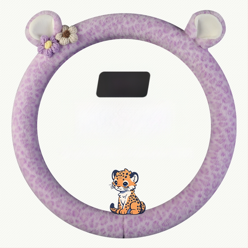 Acoperire volan din pluș - stil original, utilizare iarnă, potrivire universală, material: pluș sintetic