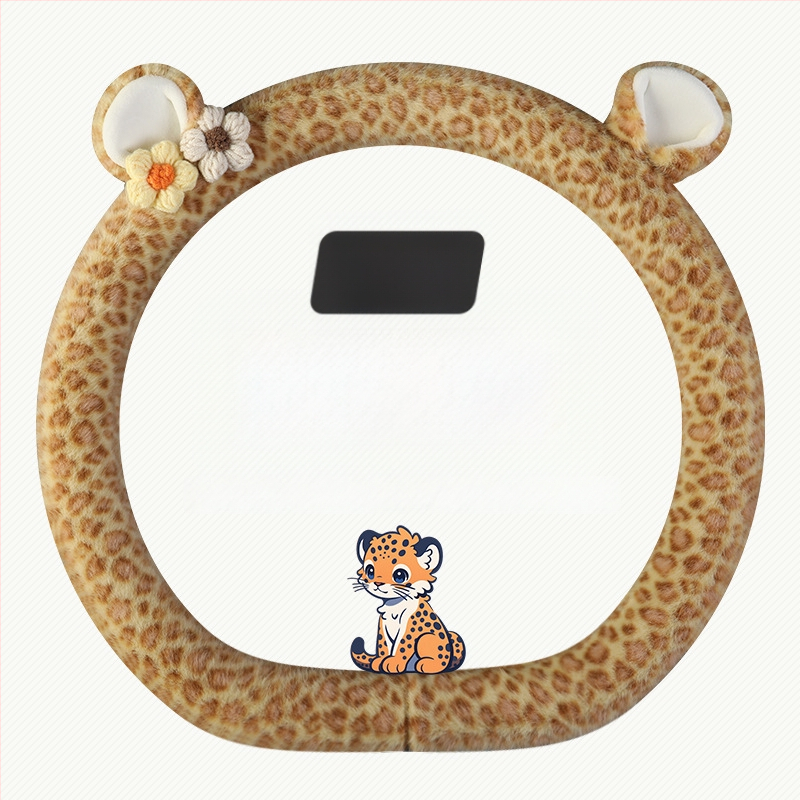 Acoperire volan din pluș - stil original, utilizare iarnă, potrivire universală, material: pluș sintetic