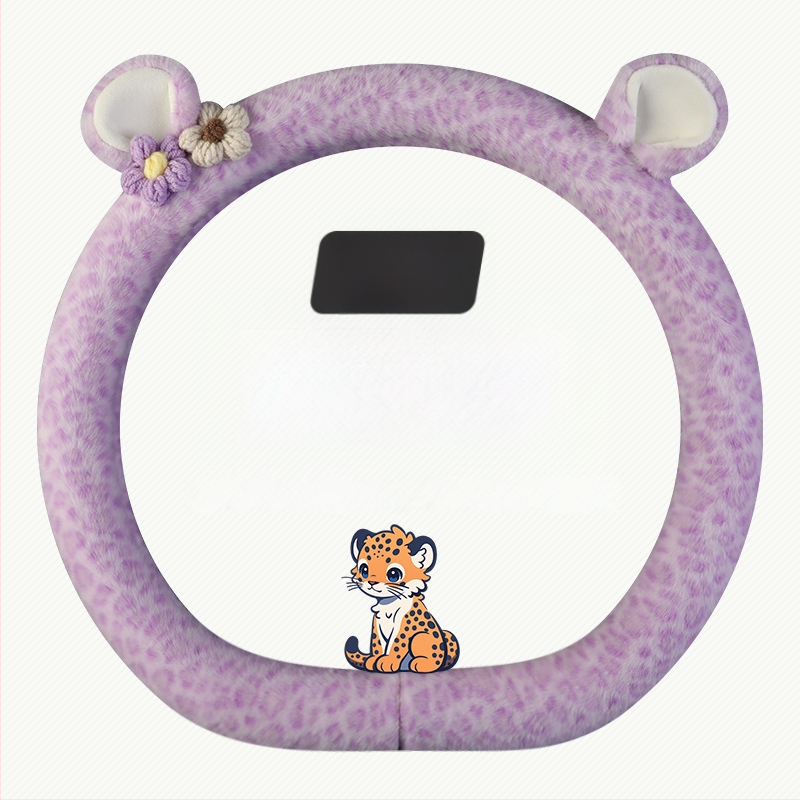 Acoperire volan din pluș - stil original, utilizare iarnă, potrivire universală, material: pluș sintetic