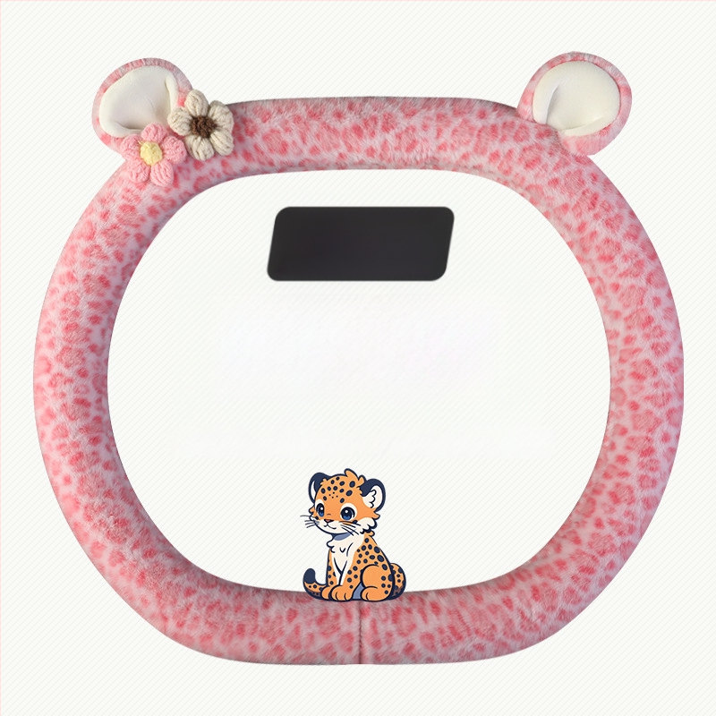 Acoperire volan din pluș - stil original, utilizare iarnă, potrivire universală, material: pluș sintetic