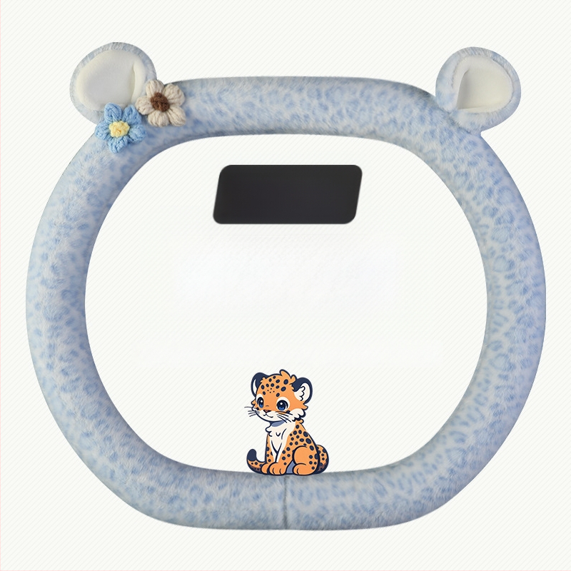 Acoperire volan din pluș - stil original, utilizare iarnă, potrivire universală, material: pluș sintetic