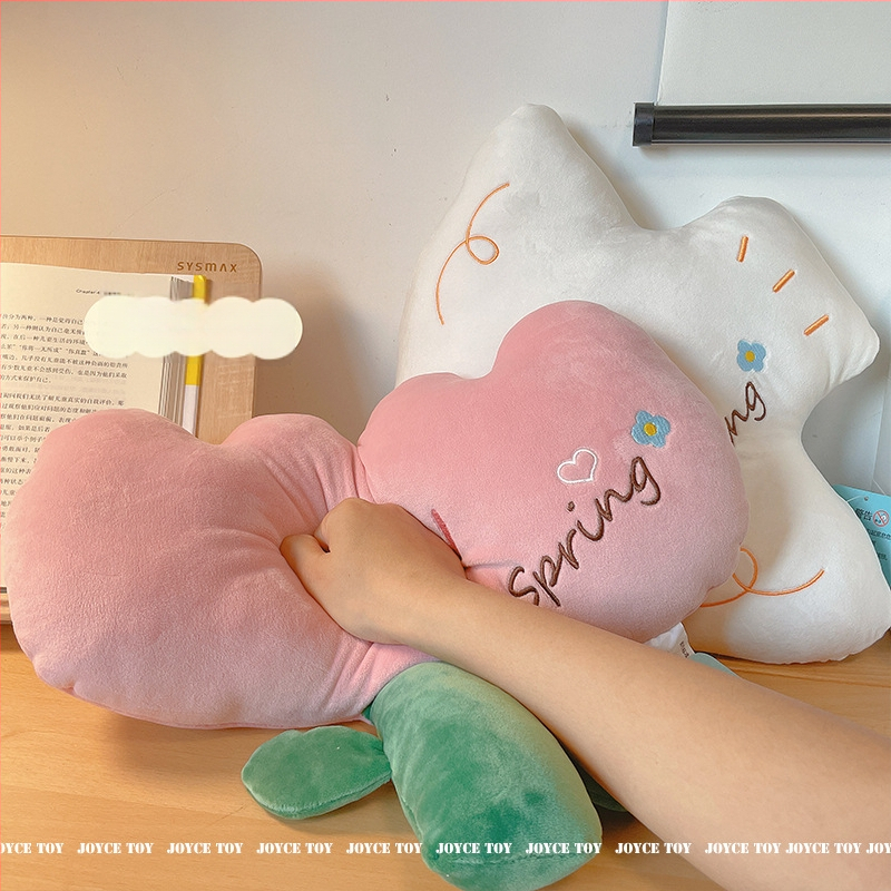 Tulp lilleplüüsnukk - kristalliselt pehme plüüs, taimne stiil, täidis PP puuvill, bränd Cute Pine, litsentsitud privaatne bränd, vanus 7–14 aastat