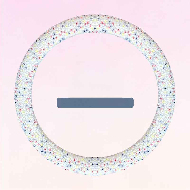 Capac volan auto din pluș artificial, iarnă, stil minimalist, montare universală